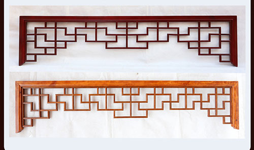 安庆中式花格吊顶门楣挂落仿古落地罩在实际案例中的展示