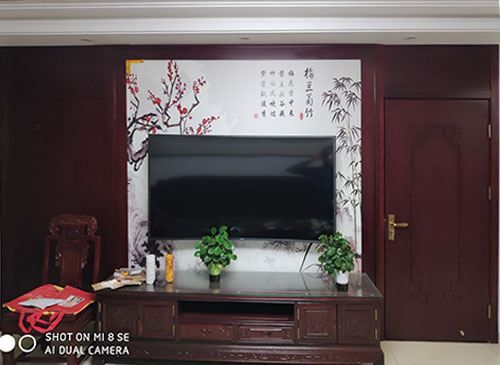 安庆中式家庭装修电视柜效果展示