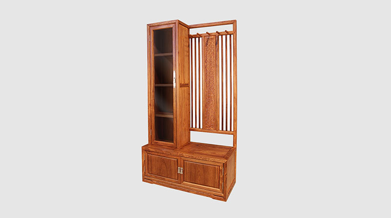 安庆住宅中式装修实木家具门厅柜
