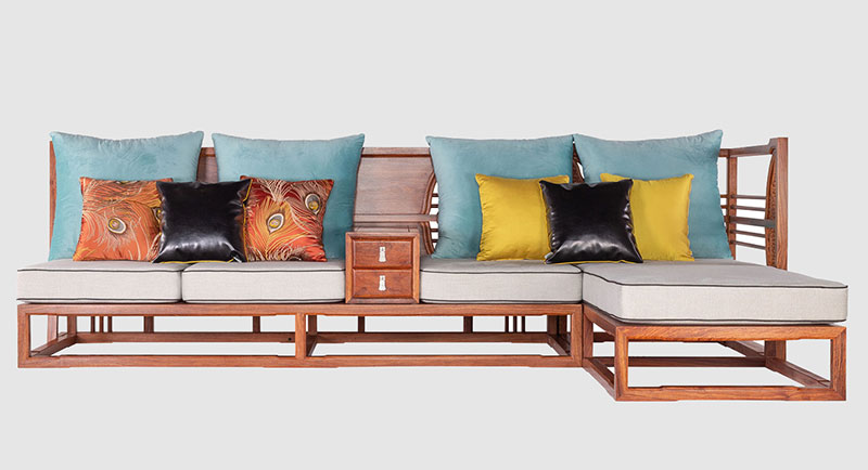 安庆中式家居装修实木沙发组合家具效果图